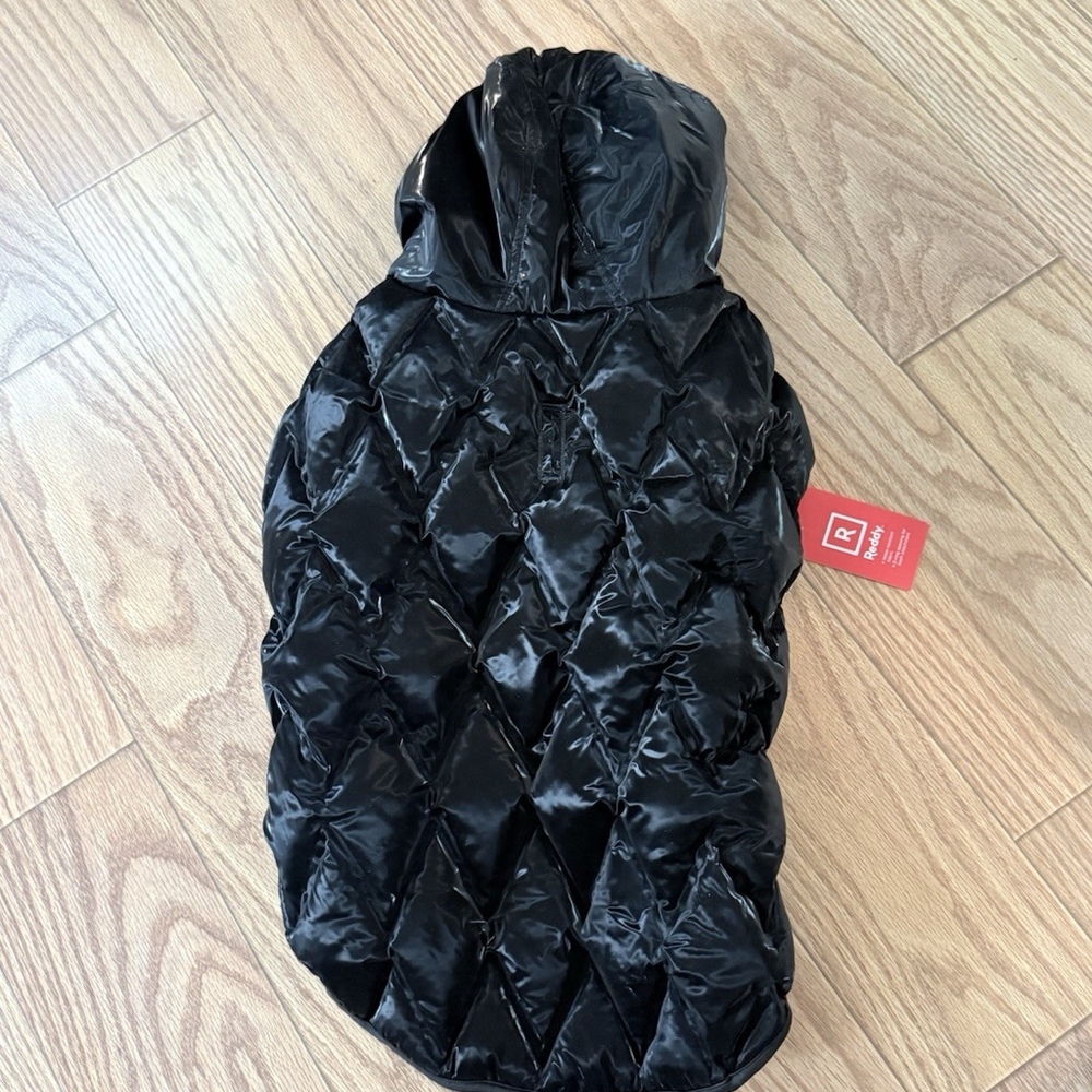 Reddy Black Quilted Pet Puffer Jacket Water-Resistant Dog Coat XL NWT